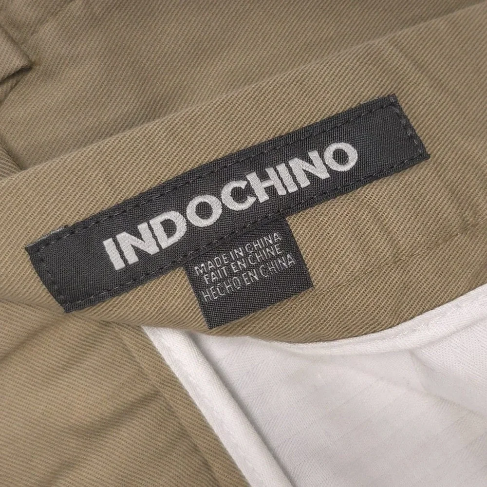 INDOCHINO Men's‎ Pants Size 28x28 SOHO 44 Cotton Slacks Trousers Tan Khaki